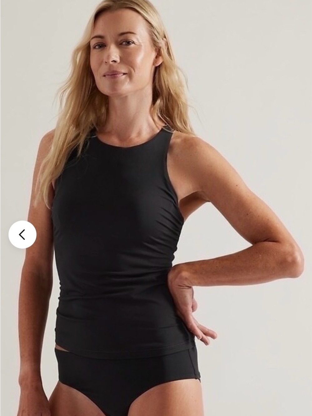 Athleta Black Tankini Top Size 36 B/C